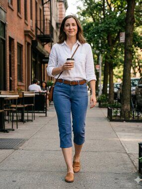Ling Collection Blue Denim Capri Jeans Size 11/12